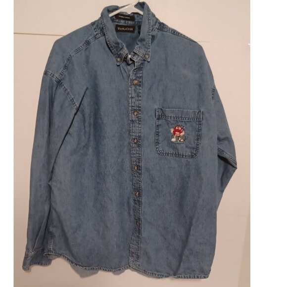 UltraClub Other - Ultra Club  Mens  Cypress Denim M&M Long Sleeve  Button Down  Size XL